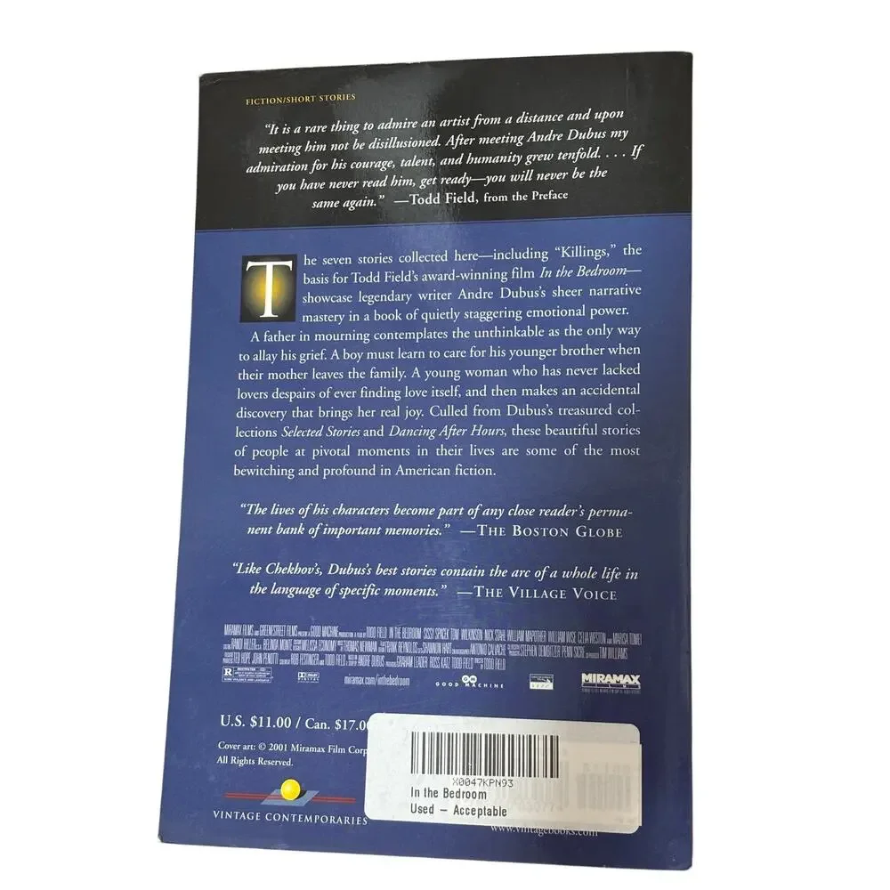 In the Bedroom: Seven Stories by Andre Dubus (Paperback)